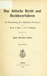 Cover of: attische Recht und Rechtsverfahren