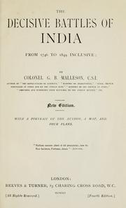 Cover of: The decisive battles of India by G. B. Malleson