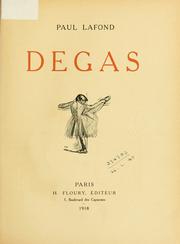 Cover of: Degas. by Paul Lafond