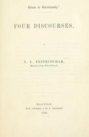 Cover of: Deism or Christianity?: four discourses