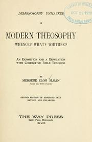 Demonosophy unmasked in modern theosophy by Mersene Elon Sloan