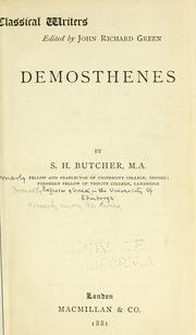 Cover of: Demosthenes.