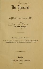 Cover of: Der Hausarzt by Gustav von Moser