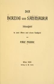 Der Herzog von Sanmaura by Paul Pierre