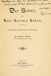Cover of: Der Schatz.: In deutscher Uebersetzung hrsg. von Eduard Albert.