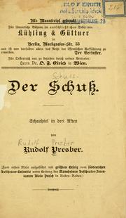 Cover of: Schuss: Schauspiel in drei Akten