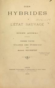 Cover of: Des hybrides 't sauvage. by An Suchetet