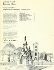 Cover of: Design guidelines for commercial property improvement: centre street, Jamaica Plain.