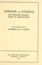 Cover of: Des Meisters Gesamtwerk in Abbildungen. by Steinle, Edward Ritter von