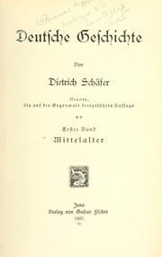 Cover of: Deutsche Geschichte.