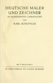 Cover of: Deutsche Maler und Zeichner im neunzehnten Jahrhundert