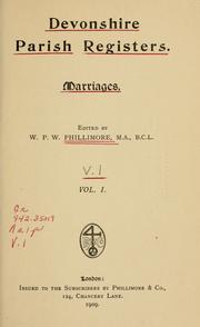 Cover of: Devonshire parish registers: Marriages.