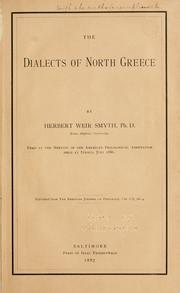 Cover of: The dialects of north Greece
