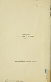 Cover of: The diary of Thomas Vernon by Thomas Vernon