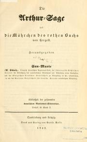 Cover of: Arthur-Sage und die Mährchen des rothen Buchs von Hergest.