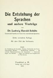 Cover of: Entstehung der Sprachen, und andere Vortr©Þge.