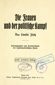 Die Frauen und der politische Kampf by Louise Zietz