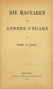 Cover of: Magyaren und andere Ungarn.