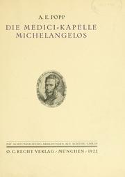 Cover of: Die Medici-kapelle Michelangelos.