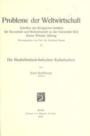 Cover of: niederländisch-indischen Kulturbanken.