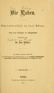 Cover of: Raben: Charakterbild in drei Akten