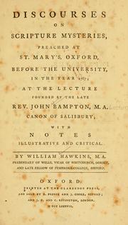 Cover of: Discourses on Scripture mysteries: preached at St. Mary's, Oxford, before the University, in the year 1787 ...