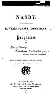 Cover of: Divers views, opinions, and prophecies by David Ross Locke