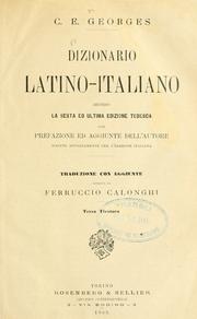 Cover of: Dizionario latino-italiano by Ferruccio Calonghi