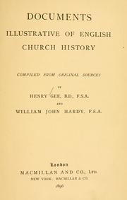 Cover of: Documents illustrative of English church history