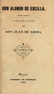 Cover of: Don Alonso de Ercilla: drama original en cuatro actos y en verso