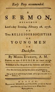 Cover of: Early piety recommended | Moses Everett