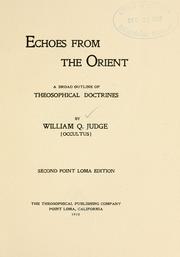 Cover of: Echoes from the Orient by William Quan Judge
