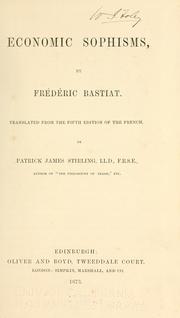 Cover of: Economic sophisms by Frédéric Bastiat