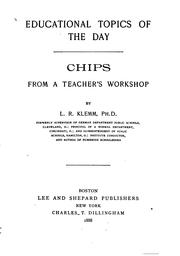 Cover of: Educational topics of the day. by L. R. Klemm