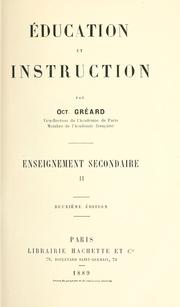 Cover of: Education et instruction.