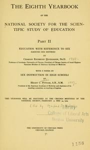 Cover of: Education with reference to sex: pathological, economic, and social aspects.