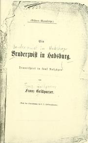 Cover of: Bruderzwist in Habsburg: Trauerspiel in fünf Aufzügen