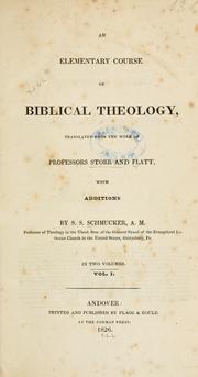Cover of: elementary course of Biblical theology | Gottlob Christian Storr