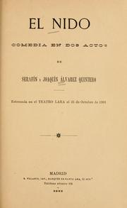 Cover of: El nido: comedia en dos actos