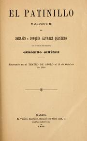 Cover of: El patinillo by Gerónimo Giménez