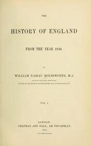 Cover of: history of England from the year 1830.
