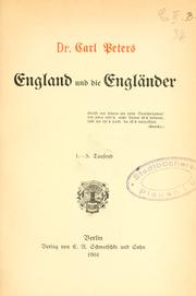 Cover of: England und die Engländer.