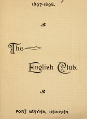 Cover of: The English Club. by English Club (Fort Wayne, Ind.)