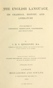 Cover of: The English language by J. M. D. Meiklejohn
