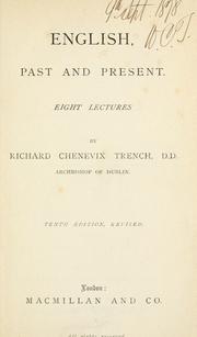 Cover of: English, past and present. by Richard Chenevix Trench