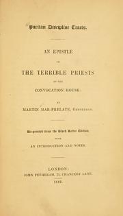 Cover of: An epistle to the terrible priests of the Convocation house