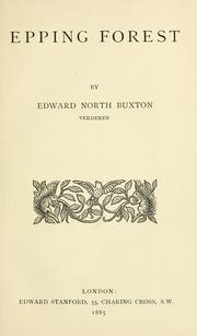 Cover of: Epping Forest by Edward North Buxton