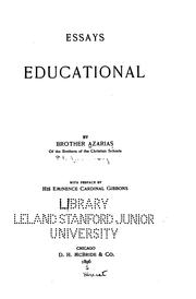 Cover of: Essays educational