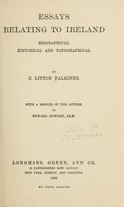 Cover of: Essays relating to Ireland | C. Litton Falkiner