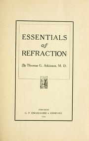 Cover of: Essentials of refraction